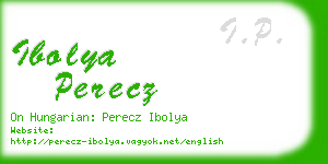 ibolya perecz business card